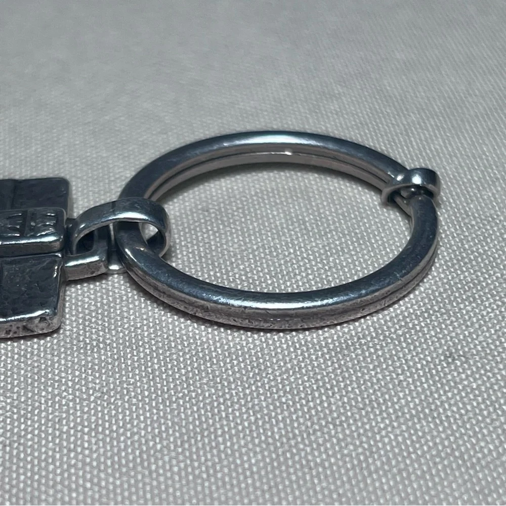 James Avery Two Pieces‎ Fused Fear Not Key Ring w/ Cross Pendant Sterling 925